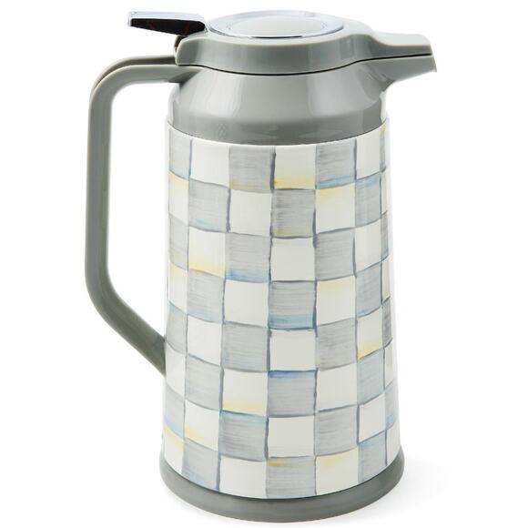 Brand New Mackenzie-Childs Sterling Check Coffee Carafe - Picture 1 of 6